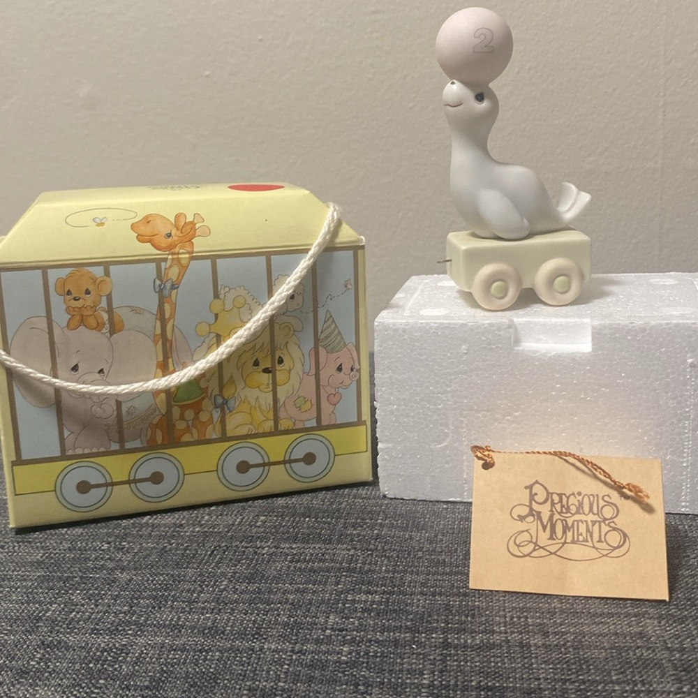 1985 Precious Moments Birthday Train Series (2 Year Old) Porcelain Figurine NEW!